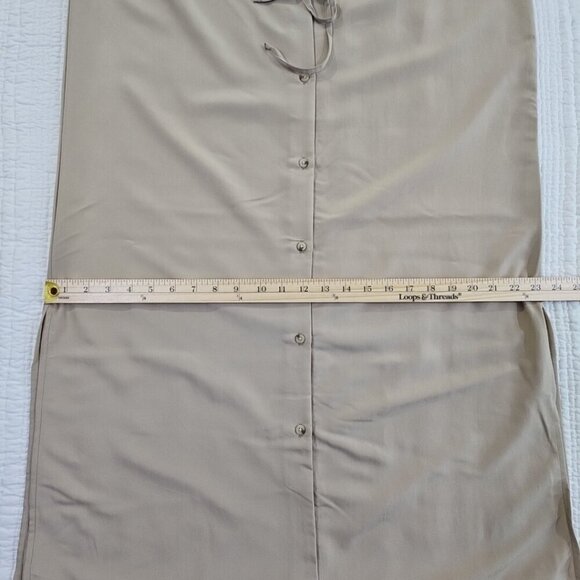 Old Navy Tan Women's Size M Tall Utility Midi Waist Defined Shirt Dress  NWT NEW - Picture 4 of 14